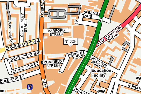 N1 0QH map - OS OpenMap – Local (Ordnance Survey)