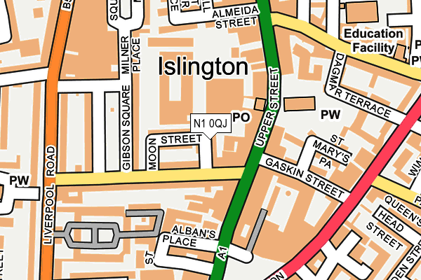 N1 0QJ map - OS OpenMap – Local (Ordnance Survey)
