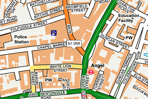 N1 0RR map - OS OpenMap – Local (Ordnance Survey)