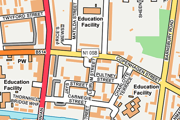 N1 0SB map - OS OpenMap – Local (Ordnance Survey)