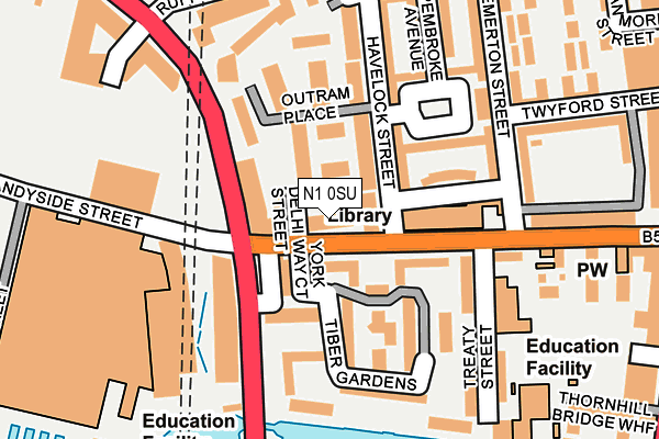 N1 0SU map - OS OpenMap – Local (Ordnance Survey)