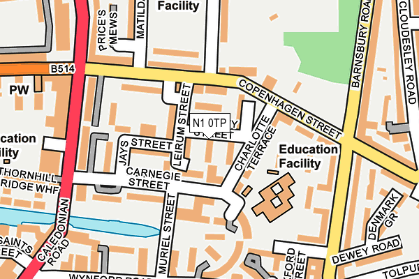 N1 0TP map - OS OpenMap – Local (Ordnance Survey)