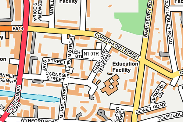 N1 0TR map - OS OpenMap – Local (Ordnance Survey)