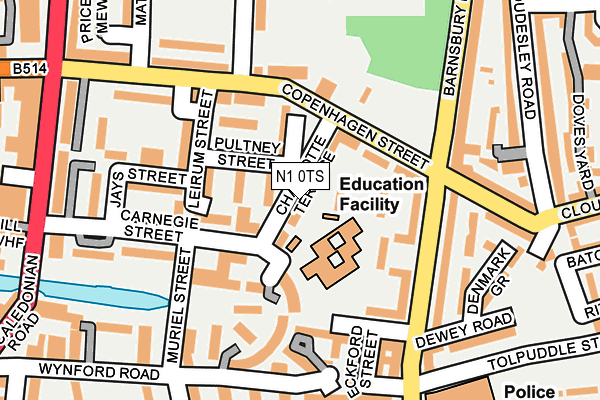 N1 0TS map - OS OpenMap – Local (Ordnance Survey)