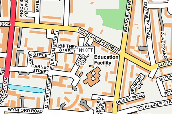 N1 0TT map - OS OpenMap – Local (Ordnance Survey)