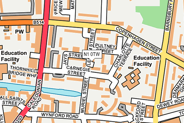 N1 0TW map - OS OpenMap – Local (Ordnance Survey)
