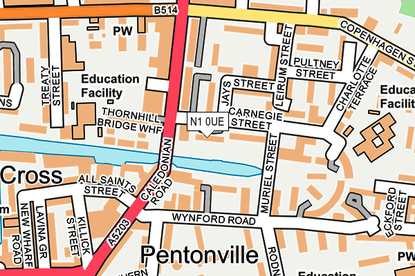 N1 0UE map - OS OpenMap – Local (Ordnance Survey)