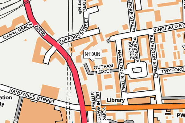 N1 0UN map - OS OpenMap – Local (Ordnance Survey)