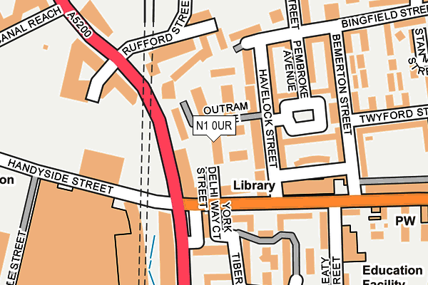 N1 0UR map - OS OpenMap – Local (Ordnance Survey)