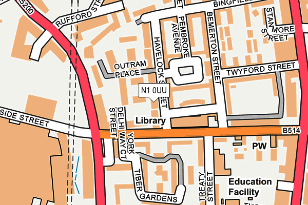 N1 0UU map - OS OpenMap – Local (Ordnance Survey)