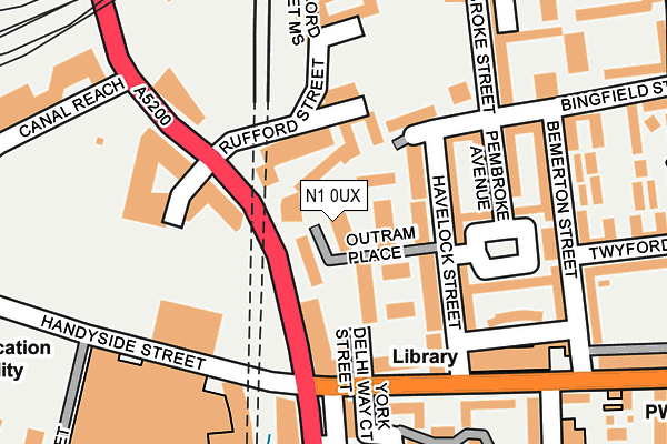 N1 0UX map - OS OpenMap – Local (Ordnance Survey)