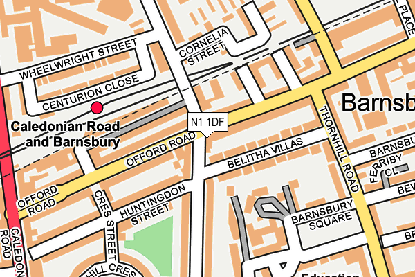 N1 1DF map - OS OpenMap – Local (Ordnance Survey)