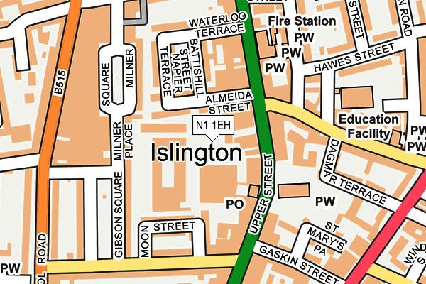 N1 1EH map - OS OpenMap – Local (Ordnance Survey)