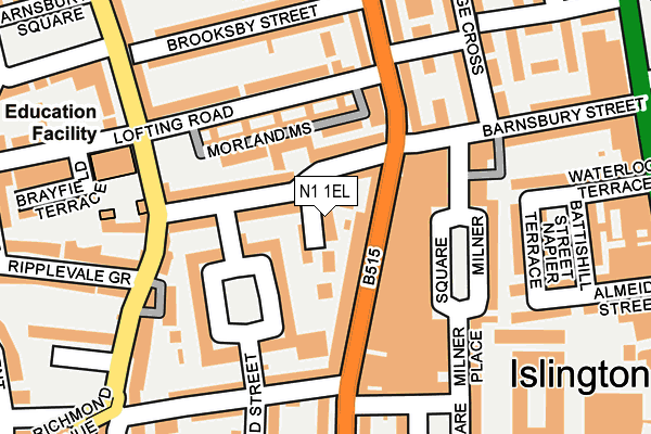 N1 1EL map - OS OpenMap – Local (Ordnance Survey)