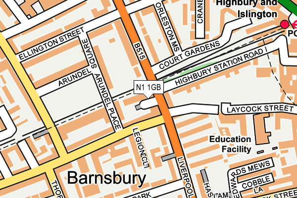 N1 1GB map - OS OpenMap – Local (Ordnance Survey)