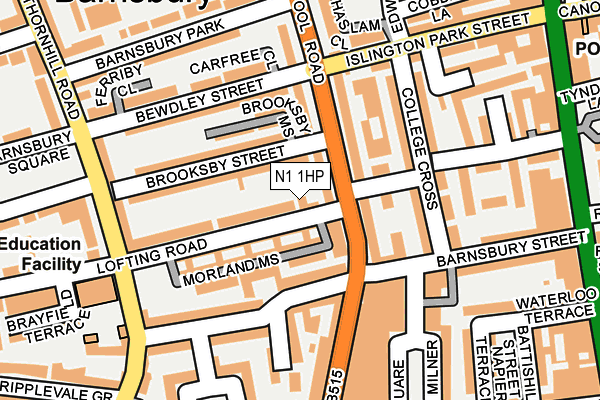 N1 1HP map - OS OpenMap – Local (Ordnance Survey)