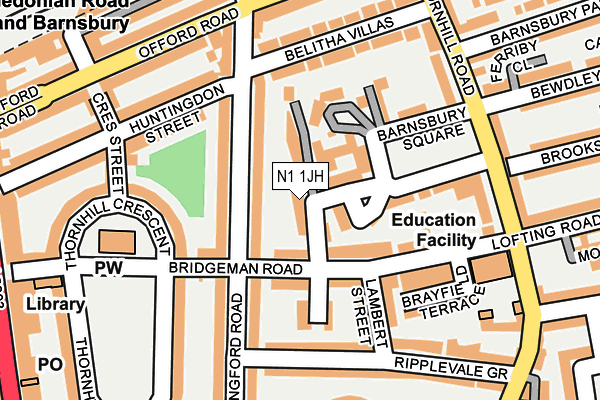 N1 1JH map - OS OpenMap – Local (Ordnance Survey)