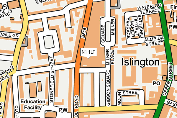 N1 1LT map - OS OpenMap – Local (Ordnance Survey)