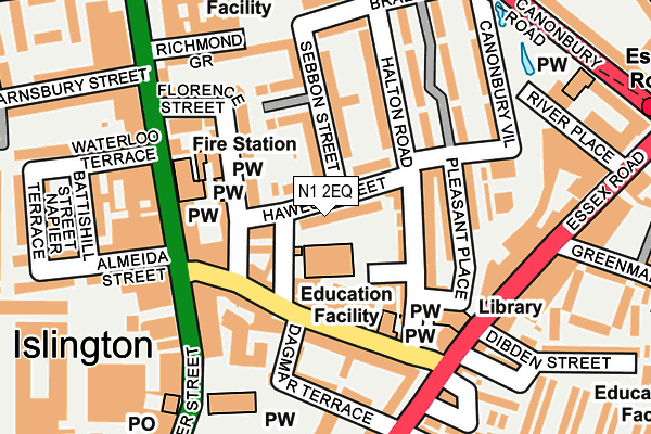 N1 2EQ map - OS OpenMap – Local (Ordnance Survey)