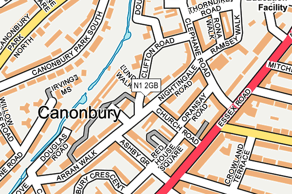 N1 2GB map - OS OpenMap – Local (Ordnance Survey)