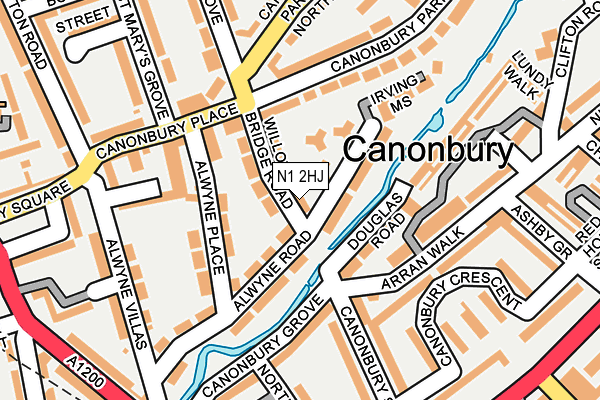 N1 2HJ map - OS OpenMap – Local (Ordnance Survey)