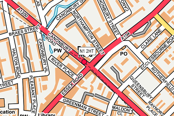 N1 2HT map - OS OpenMap – Local (Ordnance Survey)