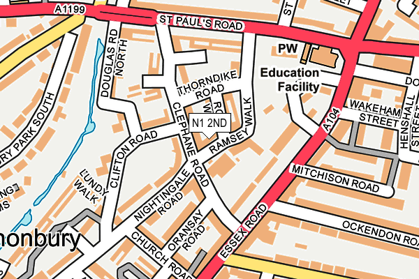 N1 2ND map - OS OpenMap – Local (Ordnance Survey)