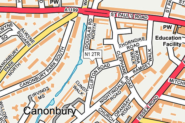 N1 2TR map - OS OpenMap – Local (Ordnance Survey)