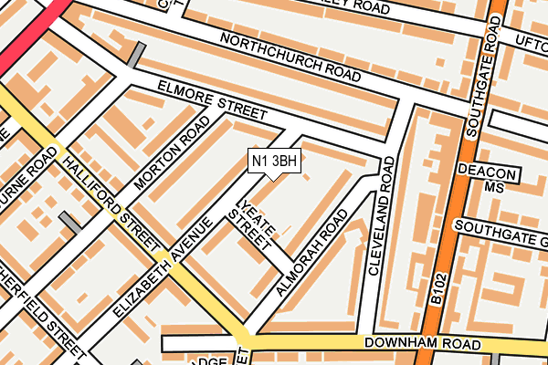 N1 3BH map - OS OpenMap – Local (Ordnance Survey)