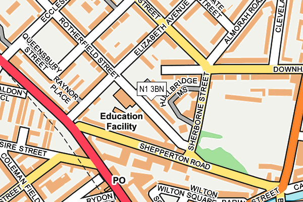 N1 3BN map - OS OpenMap – Local (Ordnance Survey)