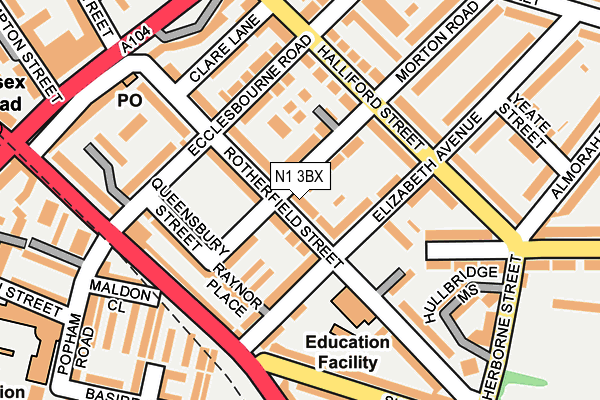 N1 3BX map - OS OpenMap – Local (Ordnance Survey)