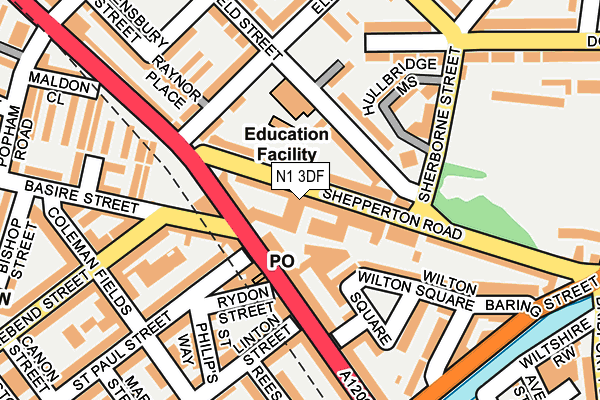 N1 3DF map - OS OpenMap – Local (Ordnance Survey)