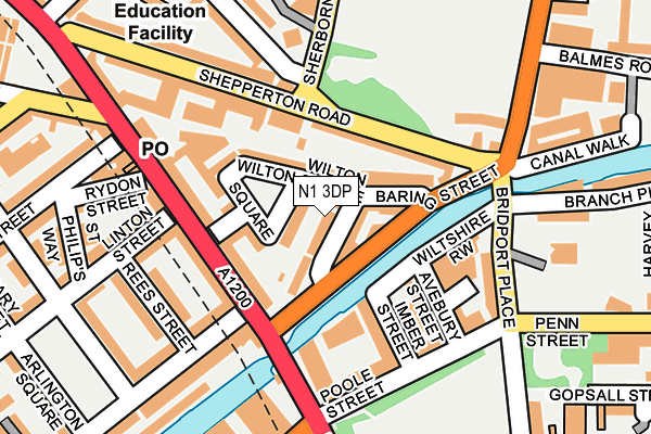 N1 3DP map - OS OpenMap – Local (Ordnance Survey)