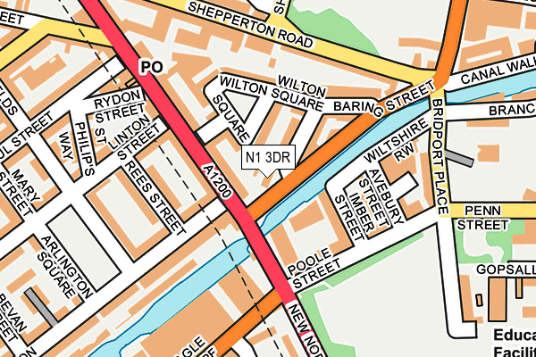 N1 3DR map - OS OpenMap – Local (Ordnance Survey)