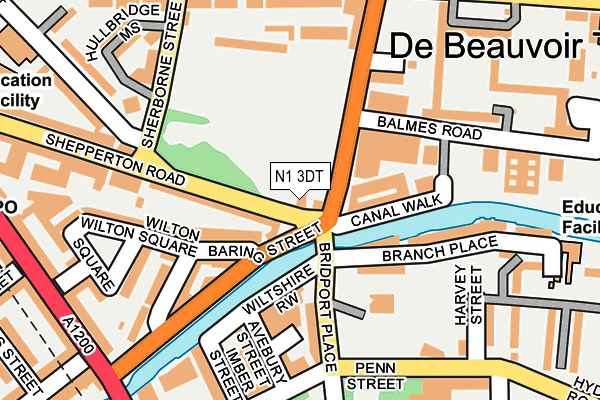 N1 3DT map - OS OpenMap – Local (Ordnance Survey)