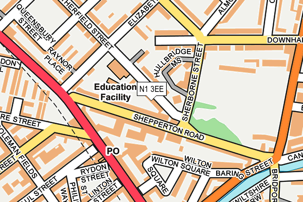 N1 3EE map - OS OpenMap – Local (Ordnance Survey)