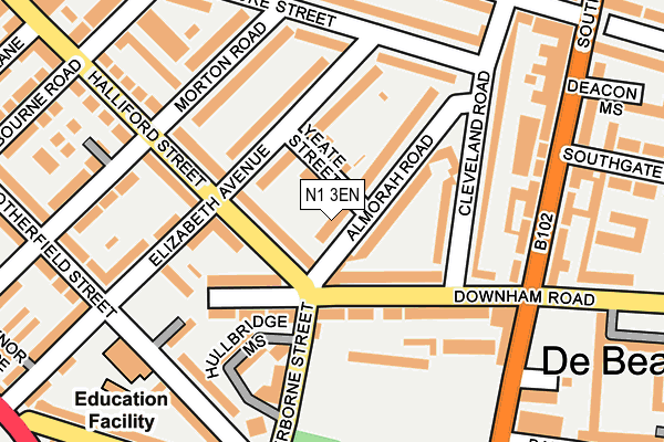 N1 3EN map - OS OpenMap – Local (Ordnance Survey)