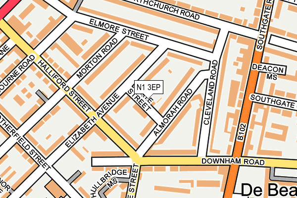 N1 3EP map - OS OpenMap – Local (Ordnance Survey)