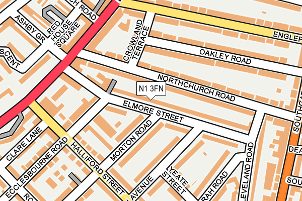 N1 3FN map - OS OpenMap – Local (Ordnance Survey)