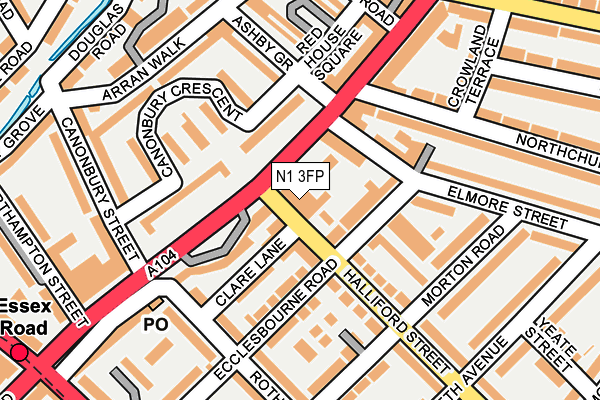 N1 3FP map - OS OpenMap – Local (Ordnance Survey)
