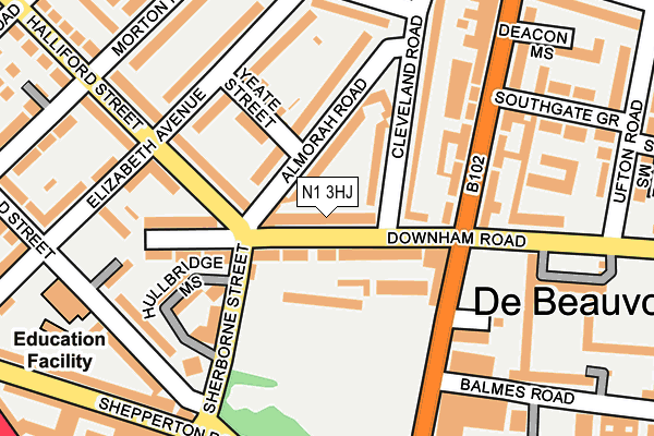N1 3HJ map - OS OpenMap – Local (Ordnance Survey)
