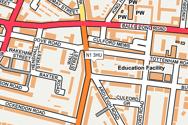 N1 3HU map - OS OpenMap – Local (Ordnance Survey)