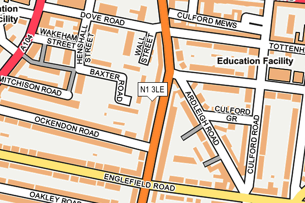 N1 3LE map - OS OpenMap – Local (Ordnance Survey)