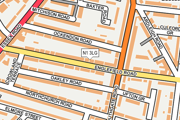 N1 3LG map - OS OpenMap – Local (Ordnance Survey)