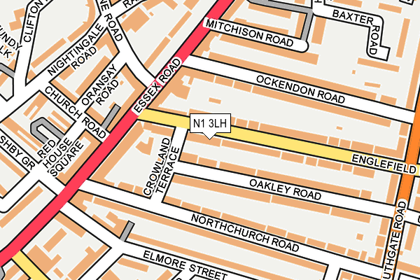 N1 3LH map - OS OpenMap – Local (Ordnance Survey)