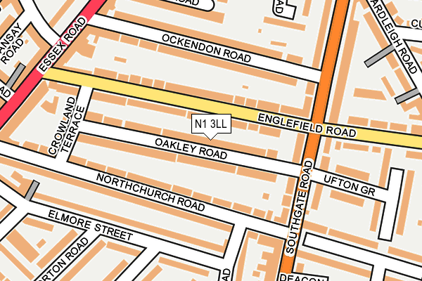N1 3LL map - OS OpenMap – Local (Ordnance Survey)