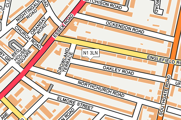 N1 3LN map - OS OpenMap – Local (Ordnance Survey)