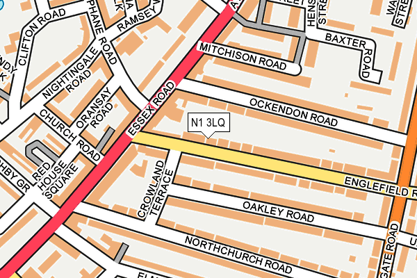 N1 3LQ map - OS OpenMap – Local (Ordnance Survey)