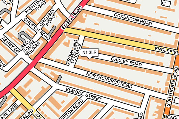 N1 3LR map - OS OpenMap – Local (Ordnance Survey)