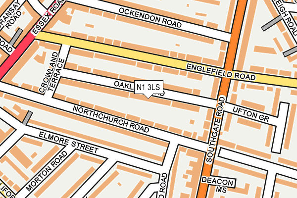 N1 3LS map - OS OpenMap – Local (Ordnance Survey)